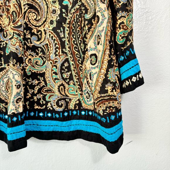Soft Surroundings Audrey Embroidered Paisley Tunic Top - Picture 9 of 14